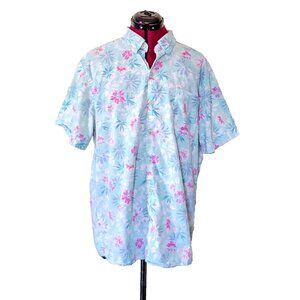 IZOD Saltwater Button Front Shirt Multicolor Mens Size XL Classic Fit Pocket